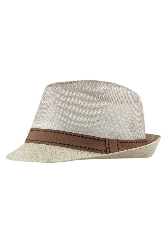 Pork Pie Hat, Hollow Beach Elegant Cool Summer Unisex Hat Stylish & Hat Baseball Caps, Beige