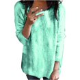 thumbnail image 1 of VISALY Pullover Crewneck Sweater Plus Size Sweaters Lightweight Sweaters Plush Warm Top for Leggings Soft Comfortable Pullover Long Sleeve Tunic Sweatshirts Fall Long Sweaters Green Xxl, 1 of 5