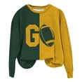 thumbnail image 1 of VISALY Pullover Crewneck Sweatshirt for Womens Oversized Sweatshirt Casual Loose Fit Pullover Football Sweatshirt Long Sleeve Shirts Tunic Tops Trendy Outfits Graphic Sweatshirts Green M, 1 of 4