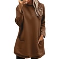 thumbnail image 1 of VISALY Pullover Sweatshirt for Womens Plus Size Sweatshirts Fall Fleece Pullover Long Sleeve Shirts Round Neck Casual Warm Cute Sweatshirts Long Tops Winter Coffee Xxl, 1 of 5
