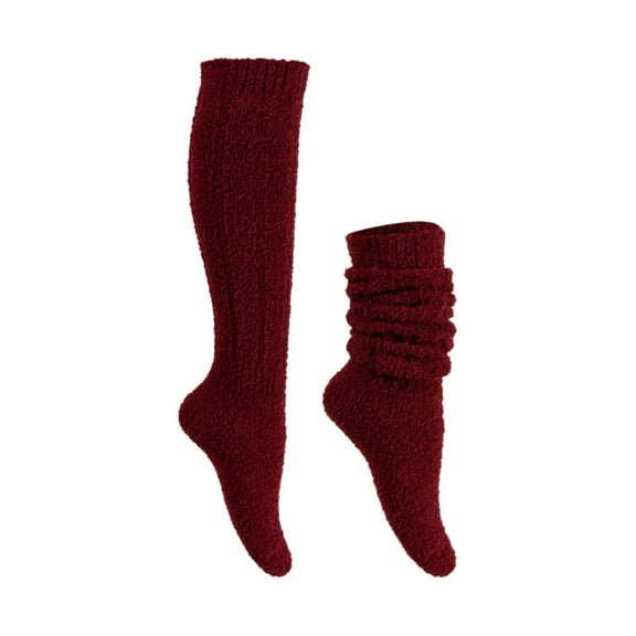 WTXUE Quarter Socks, Slouchy Socks Women's Thick Socks Winter Extra Thick and Moon Socks Autumn and Winter Warm Home Stockings Red