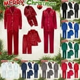 thumbnail image 1 of WTXUE Satin Family Matching Christmas Pajamas Set Soft Button Loungewear 2 Piece Sleepwear Home Wear Set Comfortable Nightwear Set for Couples or Family Grey 3M, 1 of 5