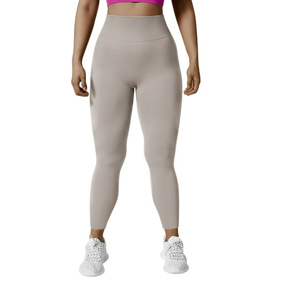 WTXUE Seamless Leggings For Women, Seamless Leggings Women's Solid Color Butt Tight Sports Pants High Waist Butt Lifting Fitness Pants, Pantalones De Mujer, Grey
