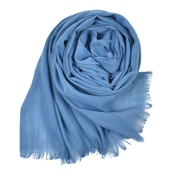 WTXUE Shawl Wraps for Women, Women Girls Soft Tulle Tassel Scarf Shawls and Wraps for Formal Evening Party Dress Bride Bridesmaid Shawl for Wedding Solid Color Long, Blue