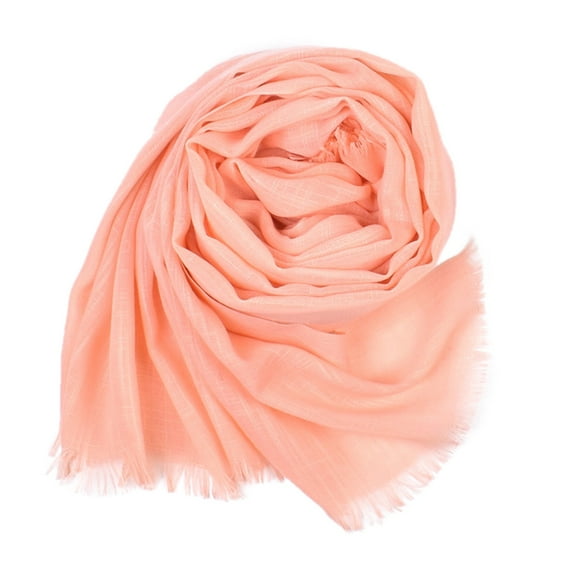 WTXUE Shawl Wraps for Women, Women Girls Soft Tulle Tassel Scarf Shawls and Wraps for Formal Evening Party Dress Bride Bridesmaid Shawl for Wedding Solid Color Long, Orange