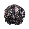 thumbnail image 1 of WTXUE Shower Cap, Women Head Hat Cap Hair Turban Head Wrap Turban Hats Bath Bathing Hat Hair s, 3# Black, 1 of 2