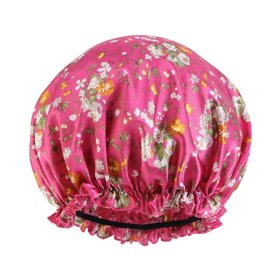 WTXUE Shower Cap, Women Head Hat Cap Hair Turban Head Wrap Turban Hats Bath Bathing Hat Hair s, 3# Hot Pink