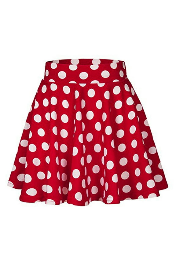 Skirts, Bubble A-Line, Party Summer Dot Skirt High Waist Midi Skirt Polka Dots Mini Vestidos De Fiesta Largos De Noche Women, Red Size XL