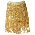 thumbnail image 1 of WTXUE Skirts, Fringe Mini, Women Sequin Skirt Belly Dance Hip Skirt Flow Su Sequin Wrap Skirt Solid Vestidos De Fiesta Largos De Noche Women, Gold Size L, 1 of 5