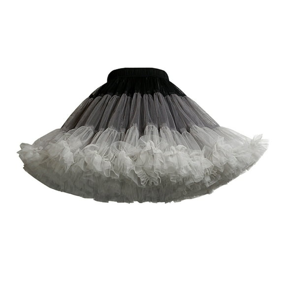 WTXUE Skirts for Women, Women's Skirt Support Skirt Super Soft Boneless Petticoat Half PUffy Skirt,