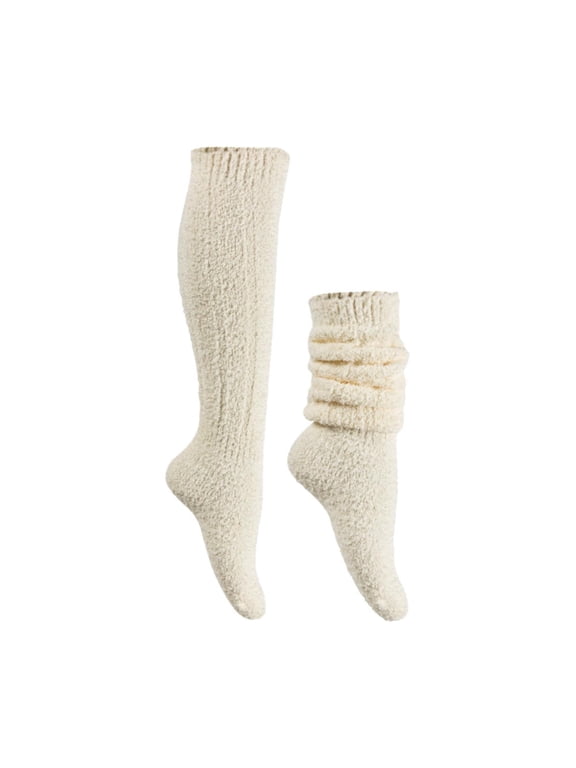 Slouchy Socks, Women's Thick Socks Winter Extra Thick and Moon Socks Autumn and Winter Warm Home Stockings, 2# Beige