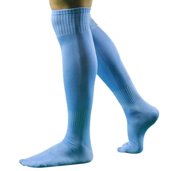 WTXUE Soccer Socks, Knee High Stockings, Football Soccer High Knee Over Baseball Sport Socks Men Sock Long Socks, Sky Blue