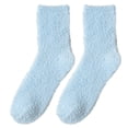 thumbnail image 1 of WTXUE Socks for Women, Fuzzy Soft Fluffy Winter Cozy Slipper Socks Cute Plush Warm Home Sleep Socks for Christmas Valentine's Day Gifts 2 Pairs, 1# Blue, 1 of 8