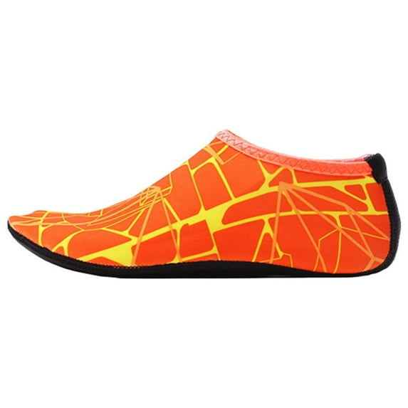 WTXUE Socks for Men, Grip Socks, Men's and Women's Water socks Barefoot Speed Dry Anti-skid Water Socks Yoga, 3# Orange, 3XL