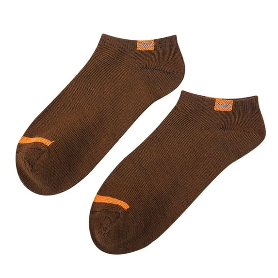 WTXUE Socks for Men, Men New Ultra-thin Elastic Short Silk Little Pineapple Heap Stockings, Coffee