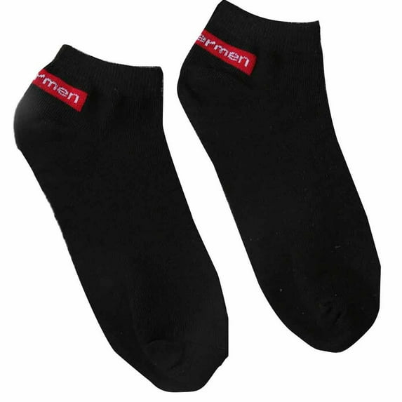 WTXUE Socks for Men, Socks 1Pair Sock Unisex Ankle Slippers Cotton Short Stripe Comfortable Socks, Black