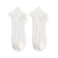 thumbnail image 1 of WTXUE Socks for Women, 10-Pack, Women's Solid Color Light Mesh Breathable and Comfortable Spring and Summer Thin Short Socks, White, 1 of 3