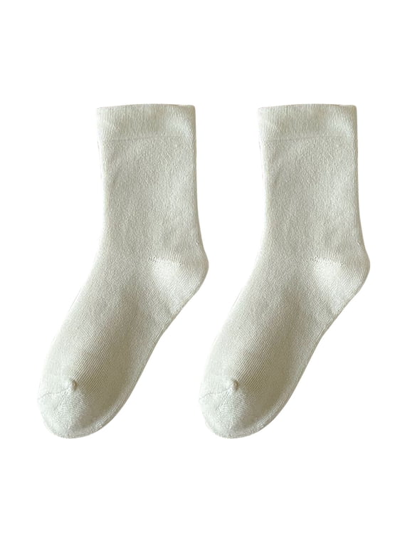 Socks for Women, Women Thin Cotton Socks Soft Cotton Bootie Socks Women Above Ankle Crew Socks, Beige