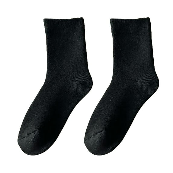 WTXUE Socks for Women, Women Thin Cotton Socks Soft Cotton Bootie Socks Women Above Ankle Crew Socks, Black