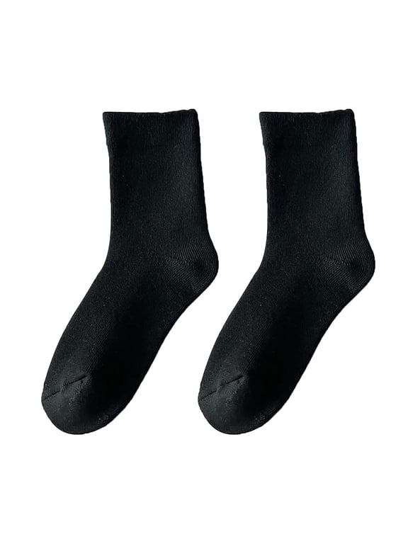 Socks for Women, Women Thin Cotton Socks Soft Cotton Bootie Socks Women Above Ankle Crew Socks, Black