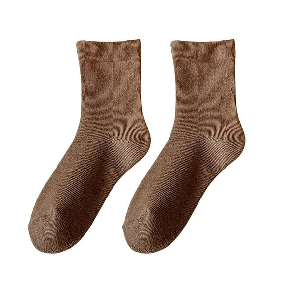 WTXUE Socks for Women, Women Thin Cotton Socks Soft Cotton Bootie Socks Women Above Ankle Crew Socks, Coffee
