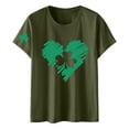thumbnail image 1 of WTXUE St Patricks Day Shirt Irish Shamrock Short Sleeve Tee Tops Tunic Tops Loose Tops for Summer Work Tops Shamrock T Shirt Casual Tops Irish Shirt Casual Tops Oversized Tshirts Blackish Green M, 1 of 6