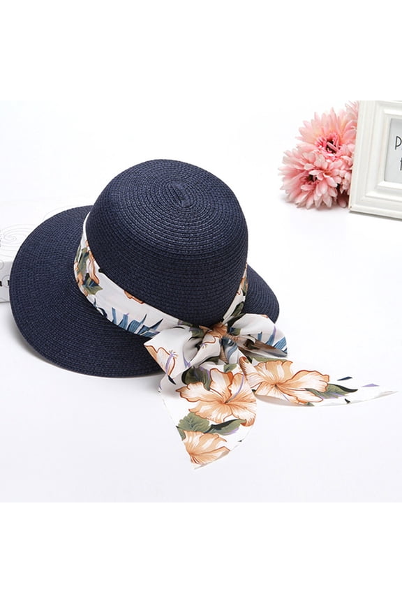 Straw Sun Hat Beach Hats Women Summer Wide Straw Hat Beach Foldable Sun Hats Floppy Roll Up Protection Sun Cap Upf 50+ Caps Wide Brim Hat Sun Hats for Women Uv Protection Summer Hats C One Size