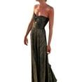 thumbnail image 1 of WTXUE Summer Dresses for Women 2024, Women's Bronzing Chest Off Shoulder Chic Maxi Dress Elegant Pleated, Corset Dress, Wrap Dress, Petite Dresses for Women, Silver Dress, Silver S, 1 of 7