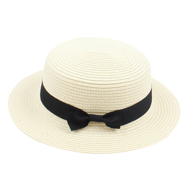 WTXUE Sun Hat, Boater Hat Kids Girls Boys Infant Summer Fedora Hat