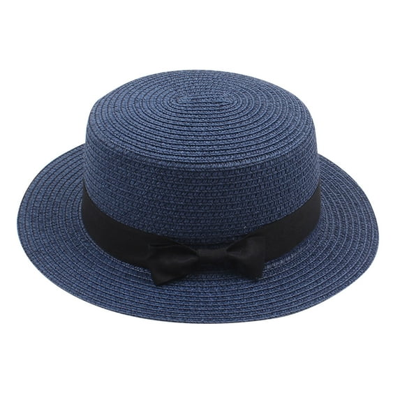 WTXUE Sun Hat, Boater Hat Kids Girls Boys Infant Summer Fedora Hat Wide Brim Floppy Beach Sun Cap Visor Hat, Sun Hats for Women, O