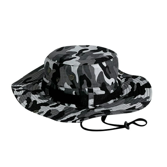 WTXUE Sun Hat, Mens and Womens Summer Leisure Outdoor Mountaineering Jungle Sun Big Brim Fishermans Hat Sun Hat Hat, 1# O