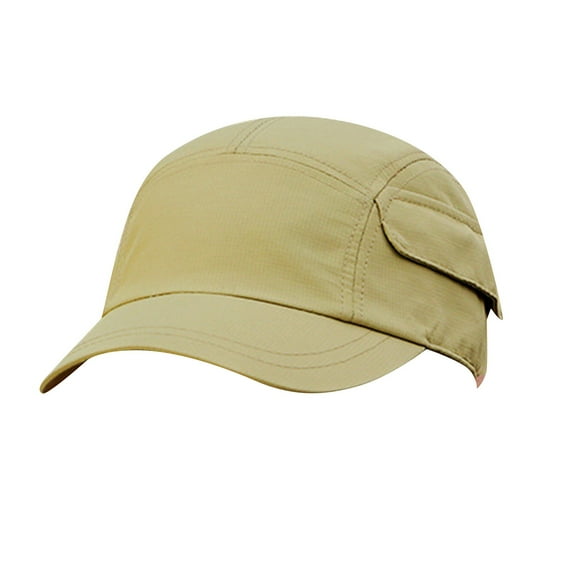 WTXUE Sun Hat, New Recreational Sports Mountain Climbing Cap Men's Summer Outdoor Travel Cap Dome Cycling Cap Fast Drying Activewear Accessory, Khaki