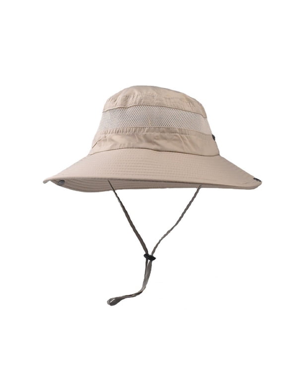 Sun Hat, Sun Wide Brim Bucket Hat Foldable, Sun Hats for Men, Beige, M