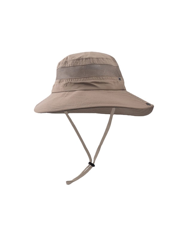 Sun Hat, Sun Wide Brim Bucket Hat Foldable, Sun Hats for Men, Khaki, M