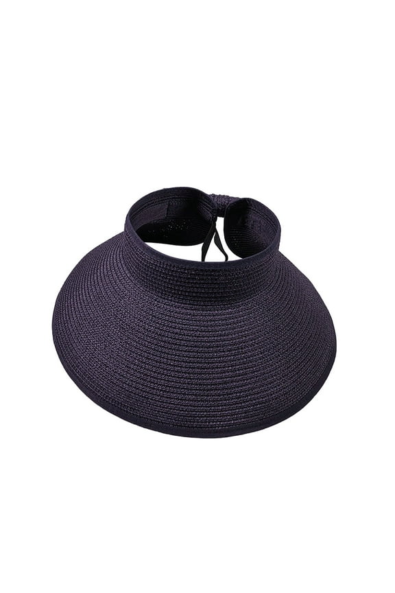 Sun Hat, Visor Hat Women's Wide Brim Roll Up Anti Sun Visor, Purple, A