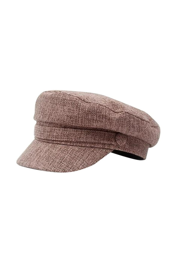 Tam O'Shanter Hat, Cotton Navy Hat Women'S Versatile British Beret, Pink, One Size