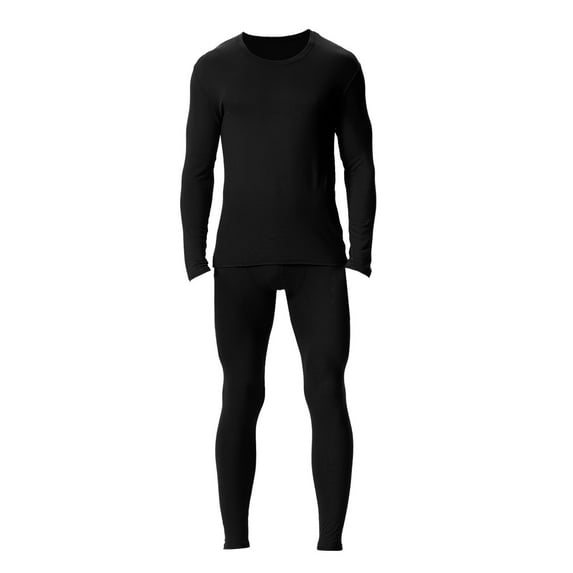 WTXUE Thermal Underwear Set Lined Long Thermal Underwear Base Layer Set for Cold Winter Relaxed Fit Pant Suits (Men's) Size 5XL