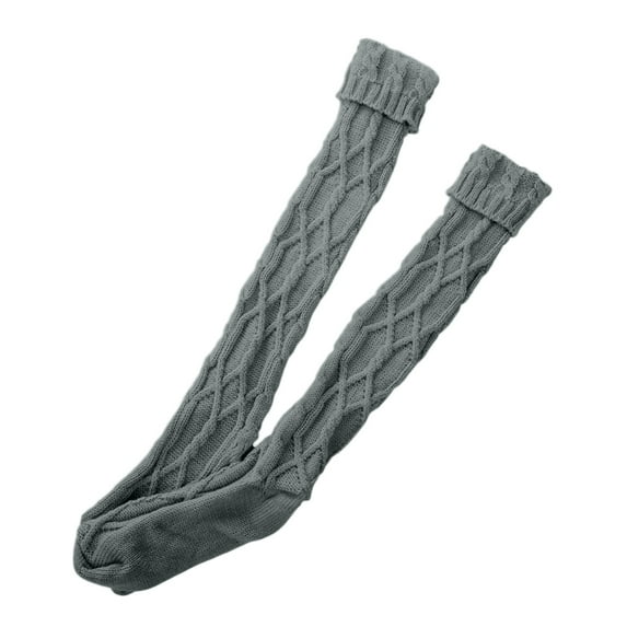 WTXUE Thigh High Socks, Socks for Women, Ladies OVER Cotton High Stockings KNEE Warm The Thigh Socks Long Girls Women Socks, 1# Grey