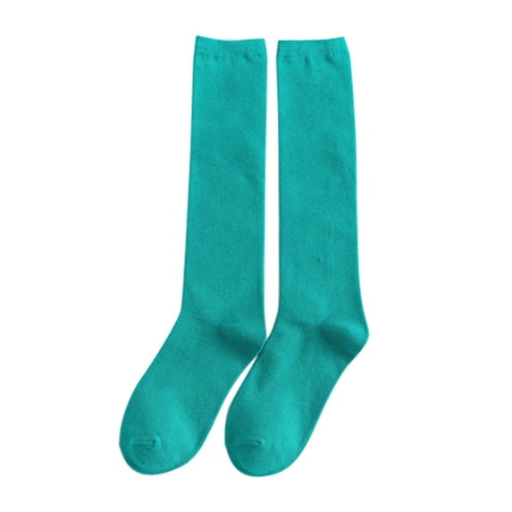 WTXUE Thigh High Stockings, 3-Pack, Warm Christmas Fashion Windproof Printing Mid Tube Socks Long Tube Cotton, Green