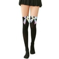 thumbnail image 1 of WTXUE Thigh High Stockings, Black Stockings, Stockings Over The Knee Non-slip Transparent High Thigh Babydoll Sexy Lingerie, 1# Black, 1 of 8