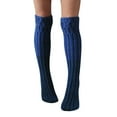 thumbnail image 1 of WTXUE Thigh High Stockings, Slouchy Socks, Women's Cable Knitted Thigh High Boot Socks Extra Long Winter Stockings Over Knee Leg Warmers, 6# Blue, 1 of 3