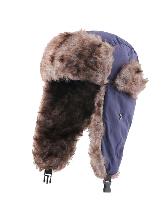 Ushanka hat, Cap Men's Thunderhead Windproof Ski Cap Cold Ear Cap Baseball Caps, Blue