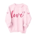 thumbnail image 1 of WTXUE Valentine Sweatshirt for Women Love Heart Graphic Sweatshirts Oversized Trendy Crewneck Pullover Comfortable Long Sleeve Shirts Fashion Casual Holiday Tops Purple S, 1 of 7