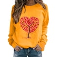 thumbnail image 1 of WTXUE Valentine's Shirts for Women Love Heart Graphic Print Crewneck Pullover Long Sleeve Shirts Womens Holiday Sweatshirts Loose Fit Sweatshirts for Women Plus Size Sweatshirts Yellow M, 1 of 4
