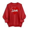 thumbnail image 1 of WTXUE Valentines Shirt for Women Love Heart Printed Sweatshirts Graphic Warm Sweatshirts Pullover Sweatshirts Warm Sweatshirts Athletic Sweatshirts Long Sleeve Sweatshirt Orange S, 1 of 5