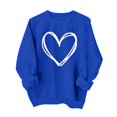 thumbnail image 1 of WTXUE Valentines Sweatshirt Love Heart Printed Sweatshirts Graphic Long Sleeve Shirts Sweatshirts Trendy Fall Sweatshirt Crewneck Sweatshirt Crewneck Sweatshirts Blue 3Xl, 1 of 9