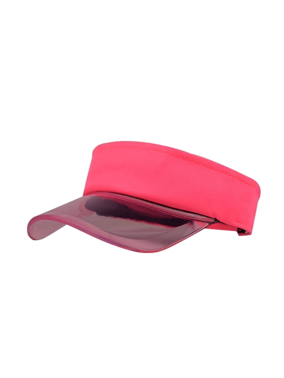 Visor, Sun Color Cap Transparent Fashion Baseball Solid Women Baseball Caps, Hot Pink