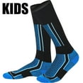 thumbnail image 1 of WTXUE Warm Socks 1 Pair Athletic Compression Socks Socks Socks Snow Ski Ski Walking Women/Men/Kids Winter Snow Sports Thermal Long Socks | Blue, 1 of 4