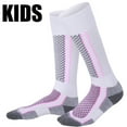 thumbnail image 1 of WTXUE Warm Socks 1 Pair Athletic Compression Socks Socks Socks Snow Ski Ski Walking Women/Men/Kids Winter Snow Sports Thermal Long Socks | Pink, 1 of 4