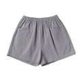 thumbnail image 1 of WTXUE Wide Leg Pants, Bell Bottoms Cotton And Linen Shorts for Women To Wear Thin A-Line Wide-Legged High-Waisted Slim Large Size Loose Casual Shorts, Linen Pants Women Slacks, Grey2, 1 of 2